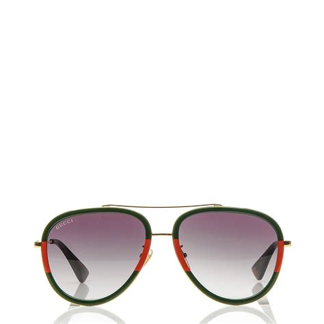 gucci men's turtle round keyhole sunglasses green and red|gg0062s gucci sunglasses.